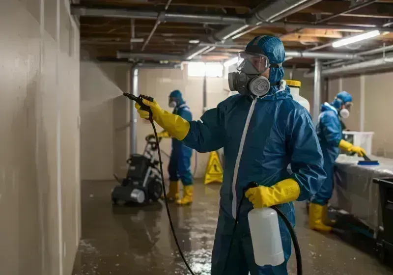 Basement Sanitization and Antimicrobial Treatment process in Bothell, WA